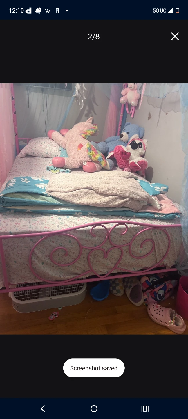 Pink Full Size Canopy Bed Frame - photo 2