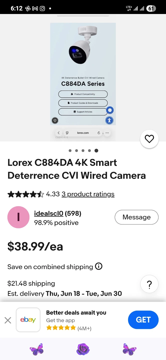 Lorex C884DA 4K Smart Deterrence CVI Wired Camera