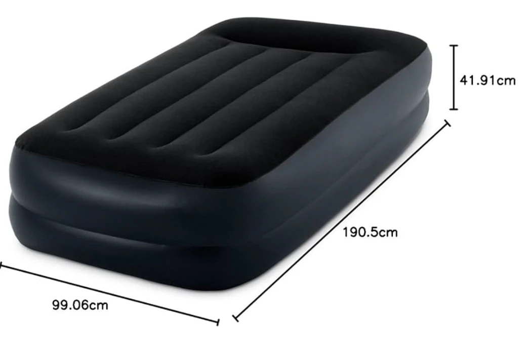 Intex Dura-Beam Plus Twin Air Mattress with Built-in Pump