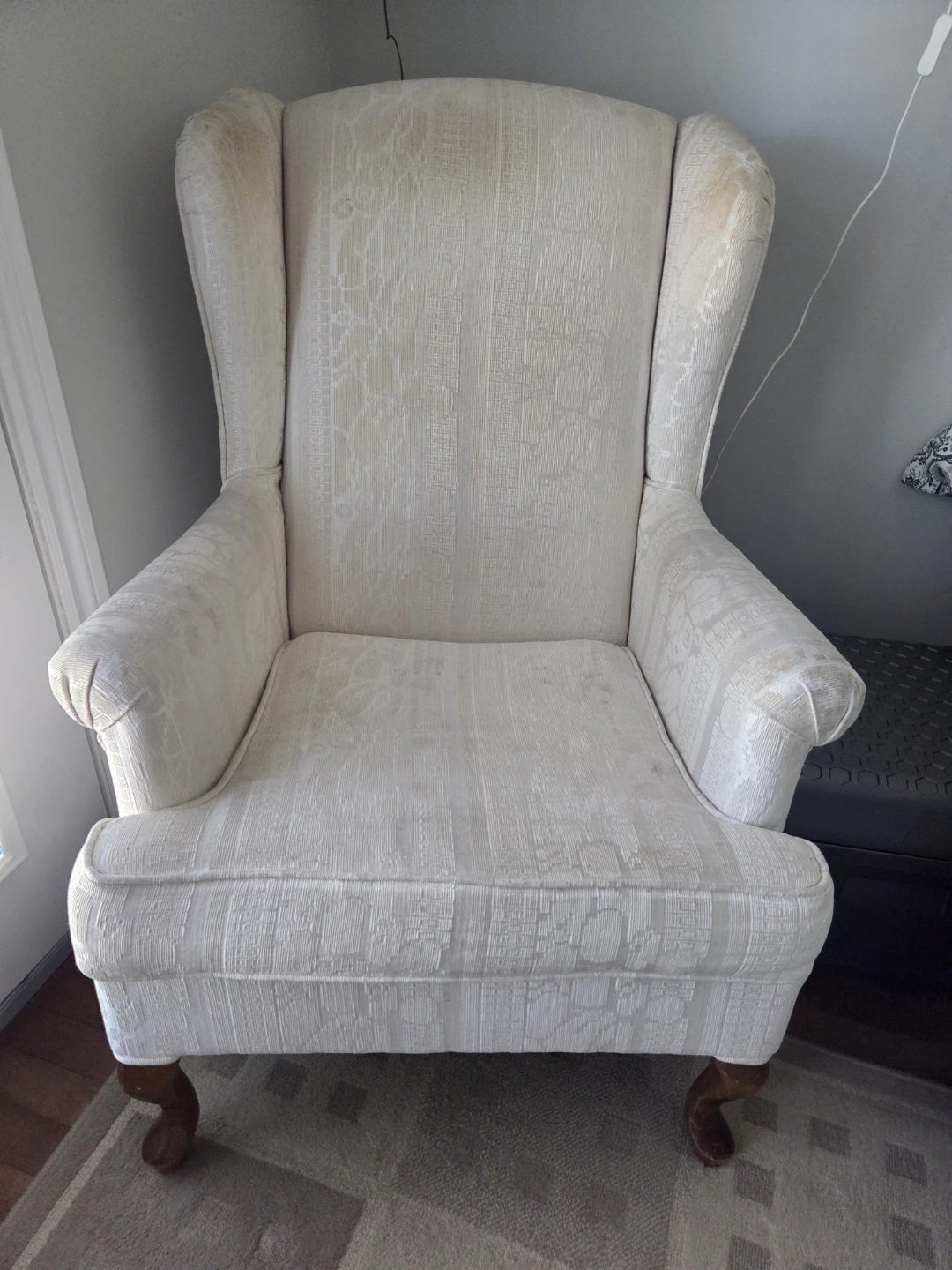 Cream Wingback Armchair