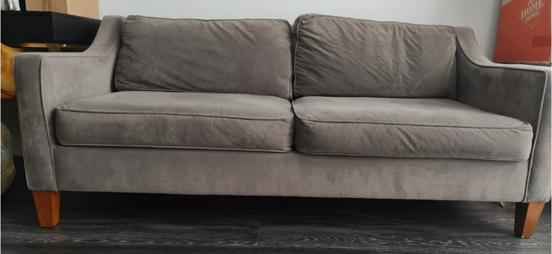 Paidge Velvet Sofa - Handcrafted from West Elm