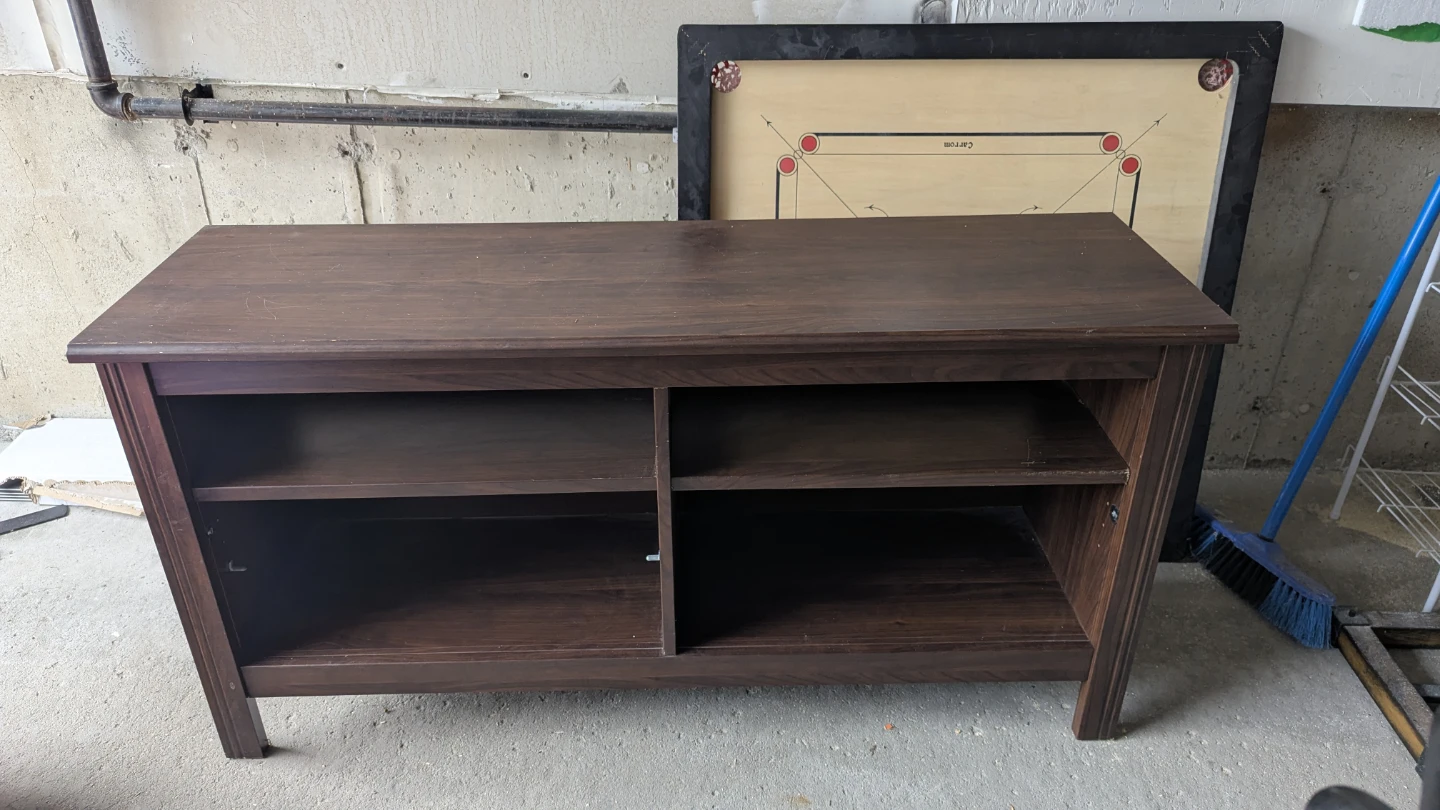 Dark Wood Media Console/TV Stand - photo 2