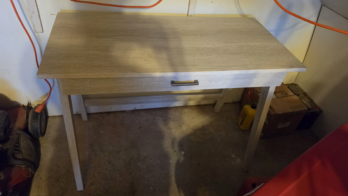 Wood Grain Desk with Drawer