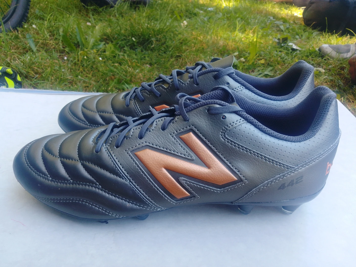 Size 12.5 men's, Size 14 women's New Balance 442 Soccer Cleats