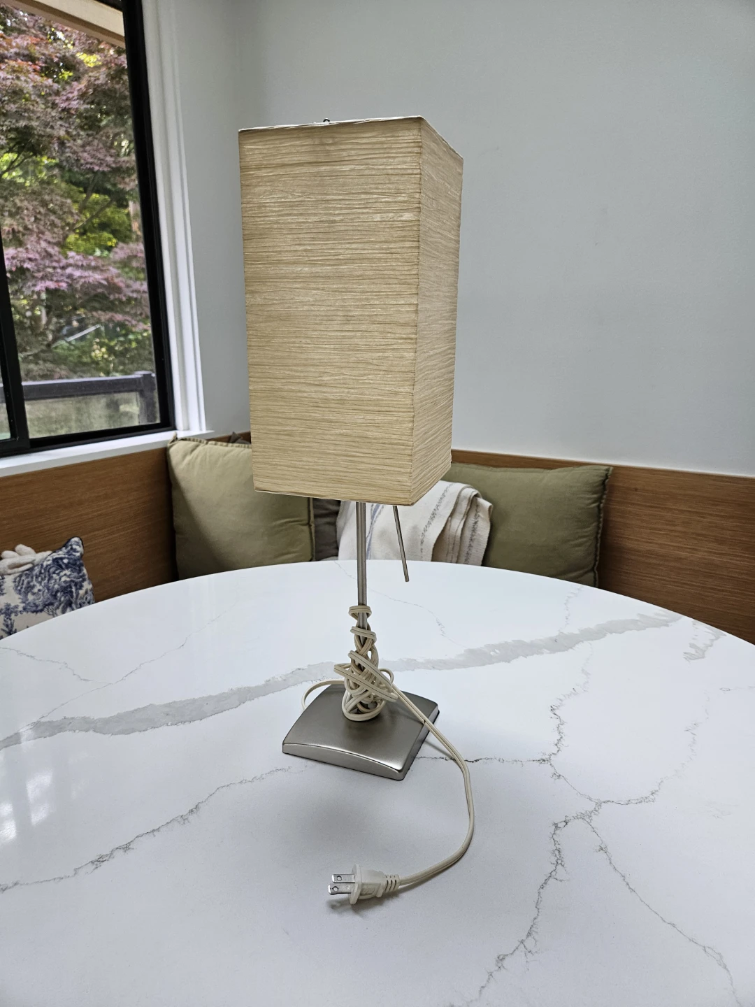 Modern Rectangular Table Lamp Rice paper soft light - photo 2