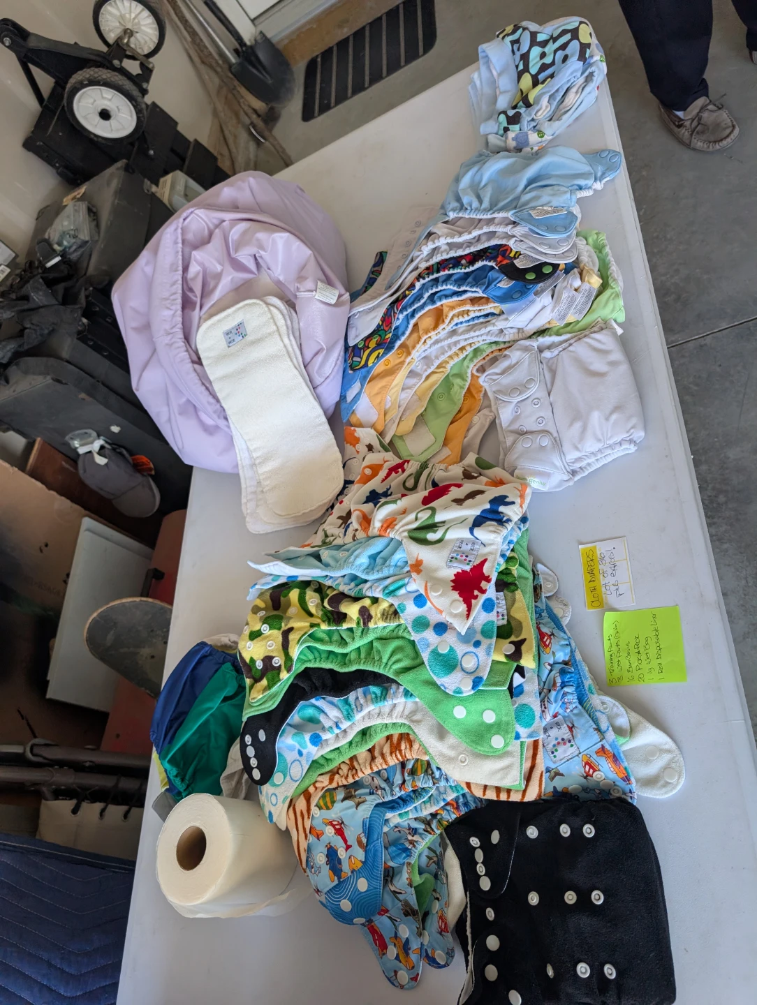 Lot of Cloth Diapers with Extras