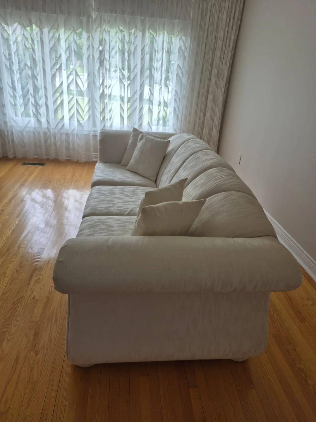 Cream Sofa with Accent Pillows (Loveseat also available) - photo 4