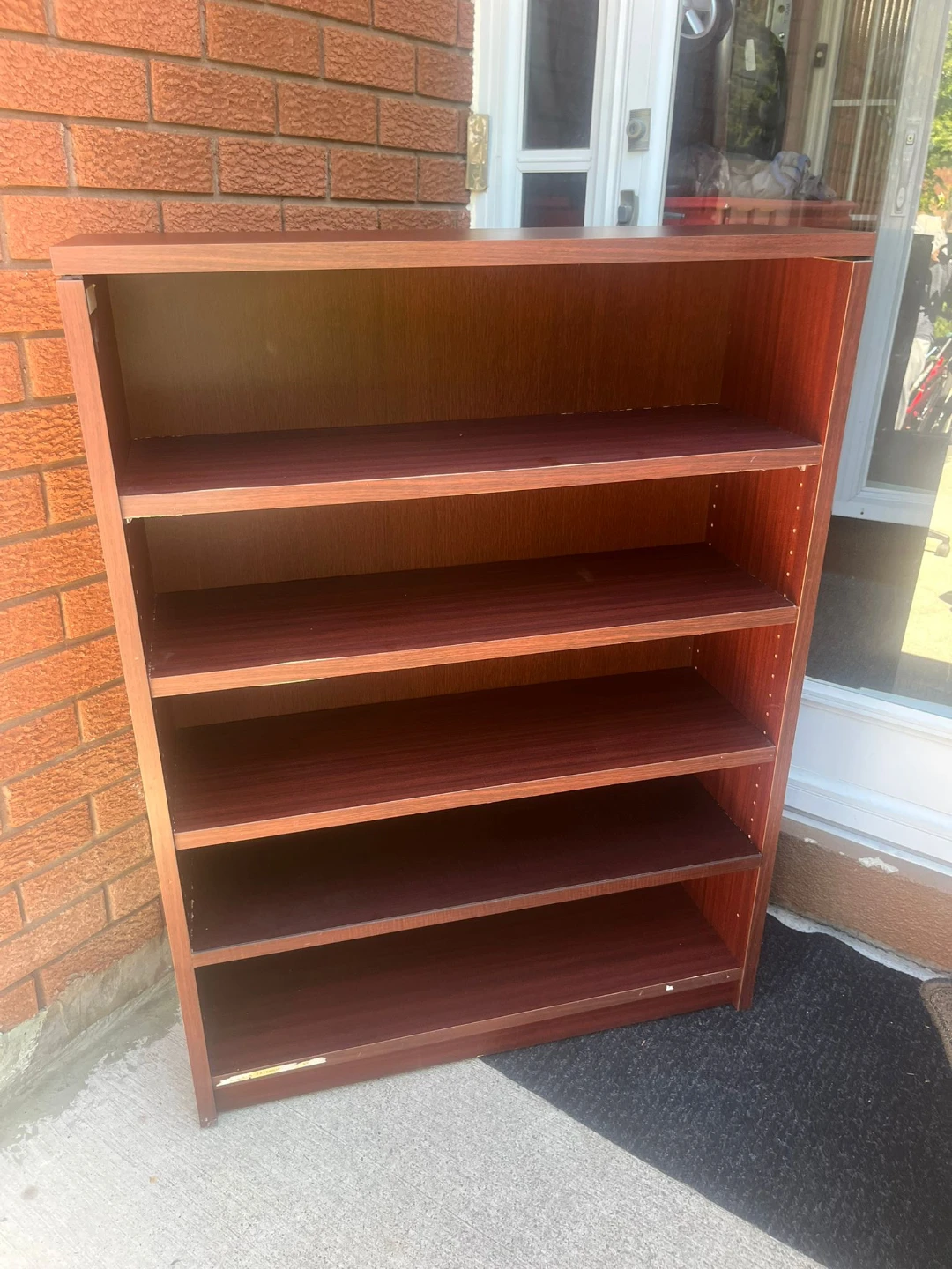 Cherry Wood Veneer Bookshelf - 5 Shelves 48x12x36 " - photo 5