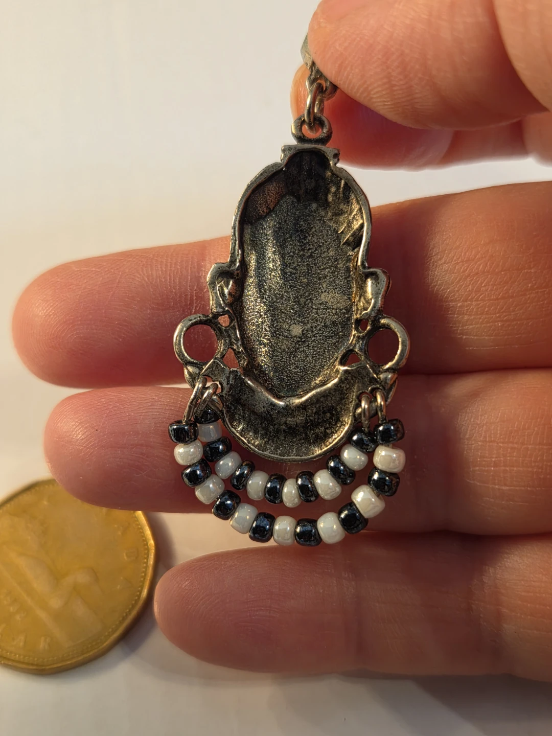 Pendant Charm with African Face and Beads - photo 3