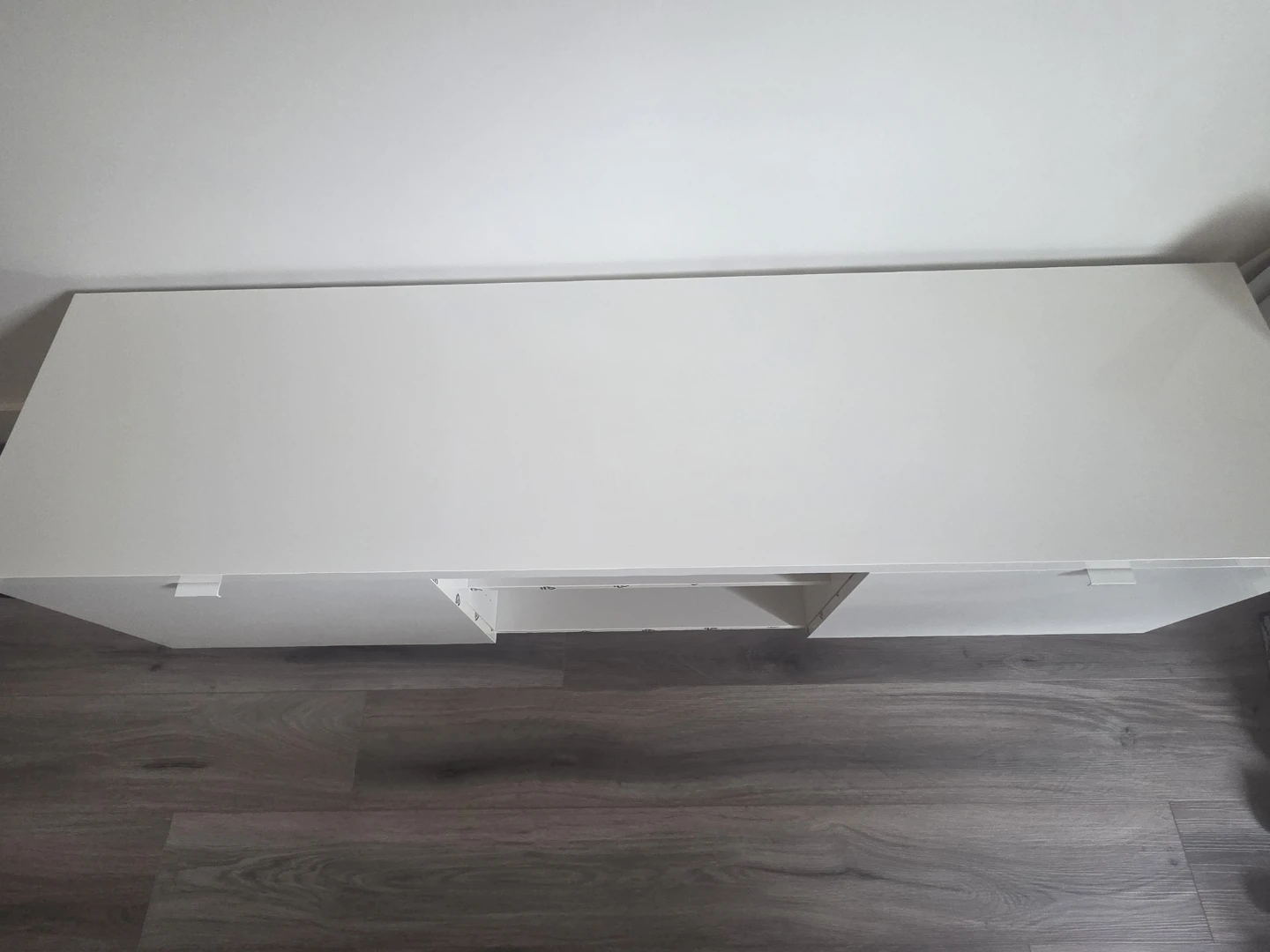 White TV Stand with Drawers and Shelves - photo 3