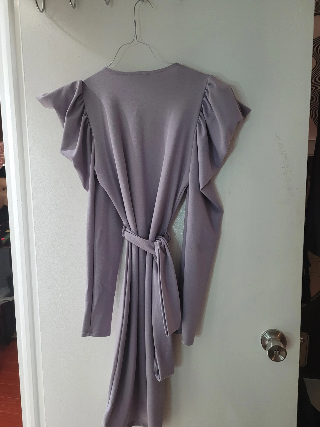 Lilac V-neck Wrap Dress - photo 2
