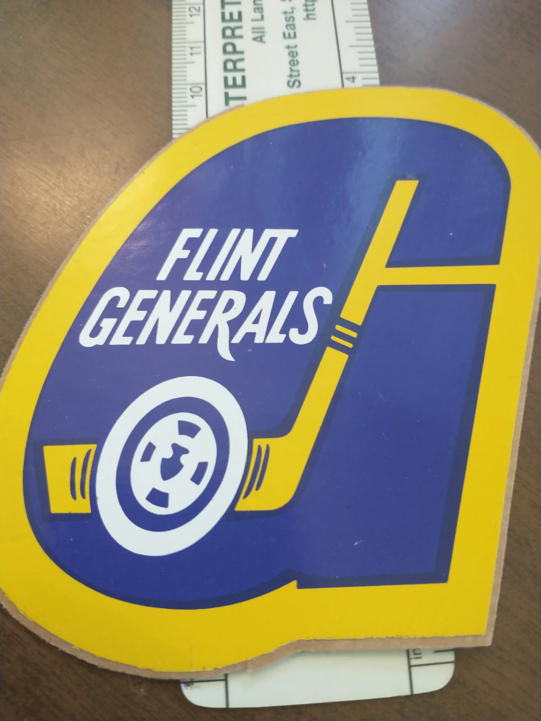 Beautiful, late 80s early 90s Flint Generals hockey sticker - photo 2