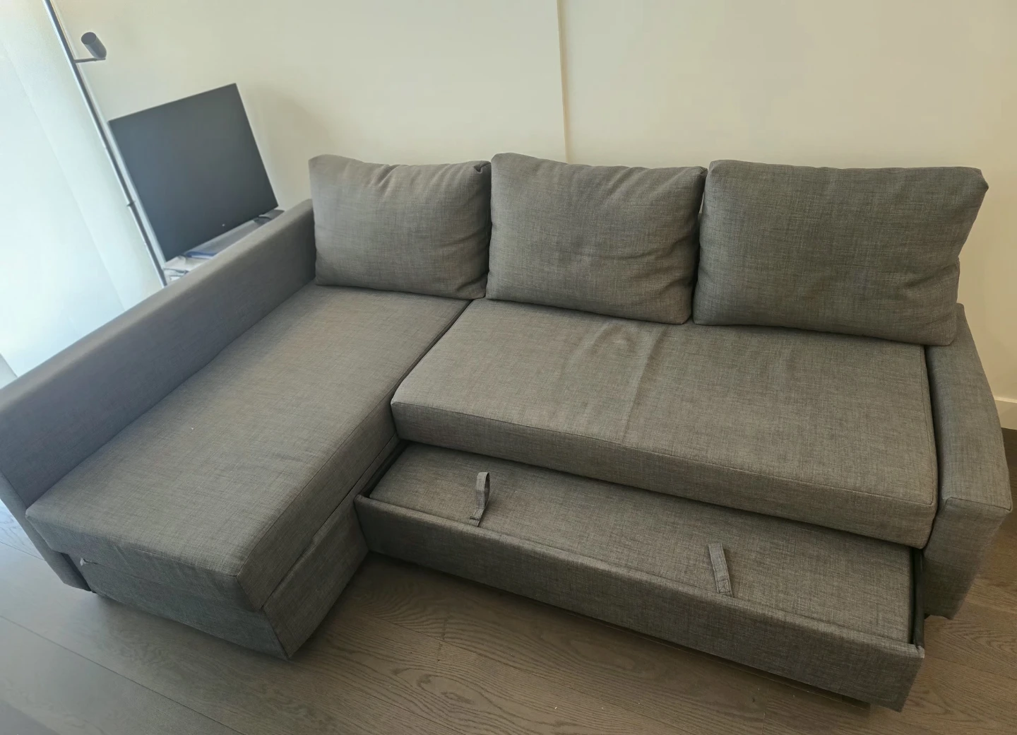 FRIHETEN Corner Sofa-Bed with Storage – Skiftebo Dark Gray