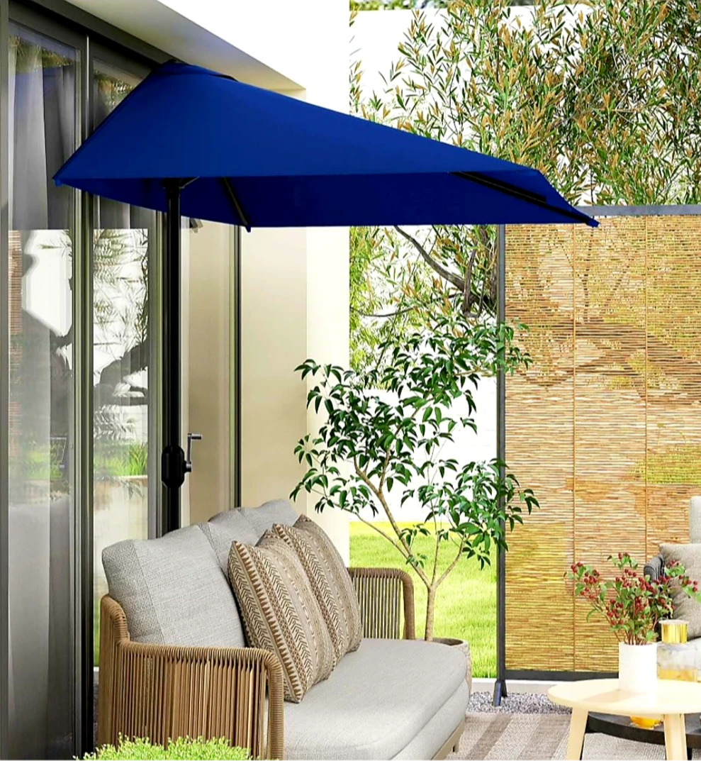 ⚽ Brand New in Box Semi-Parasol Patio Umbrella with Base - photo 2