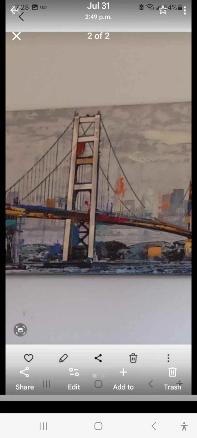 Canvas Wall Art of Golden Gate Bridge - photo 2