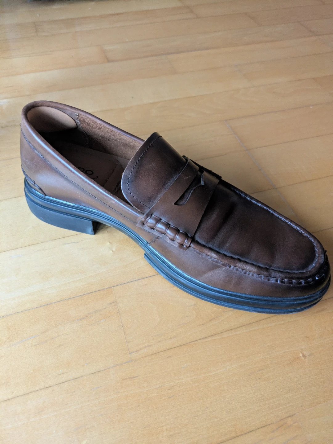 Aldo Brown Leather Loafers - Men's Size 9 - photo 2