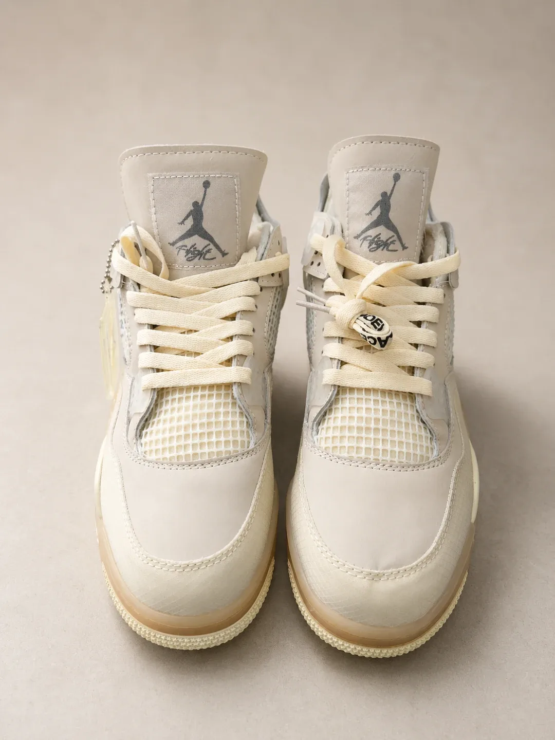 Air Jordan 4 "Off-White" Sail Sneakers