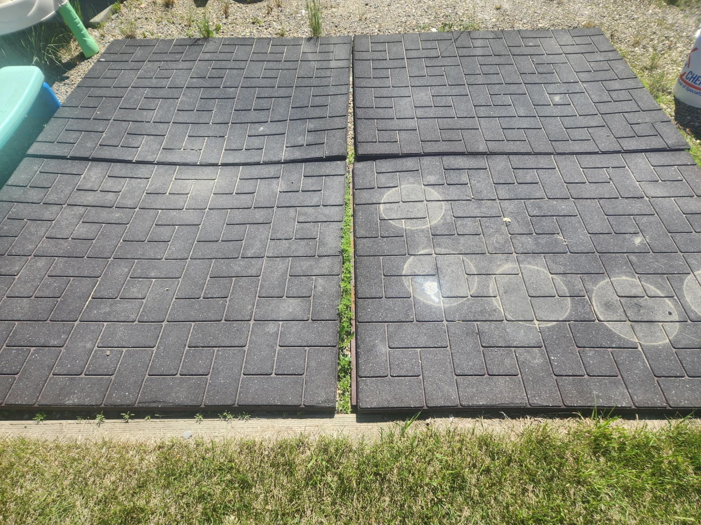Heavy Duty Rubber Stone Mats - 4 Tiles