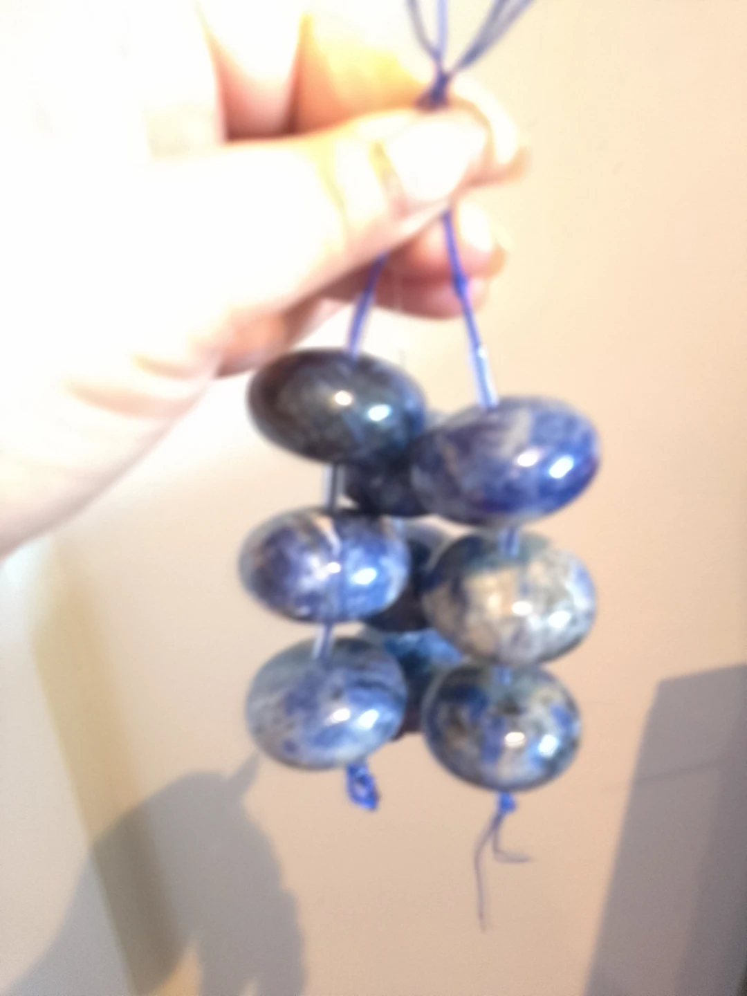 3 sets of Blue Stone Beaded Garland ⚽