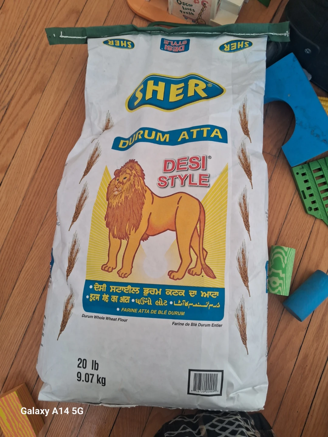 SHER Durum Atta Desi Style Whole Wheat Flour 20 lb
