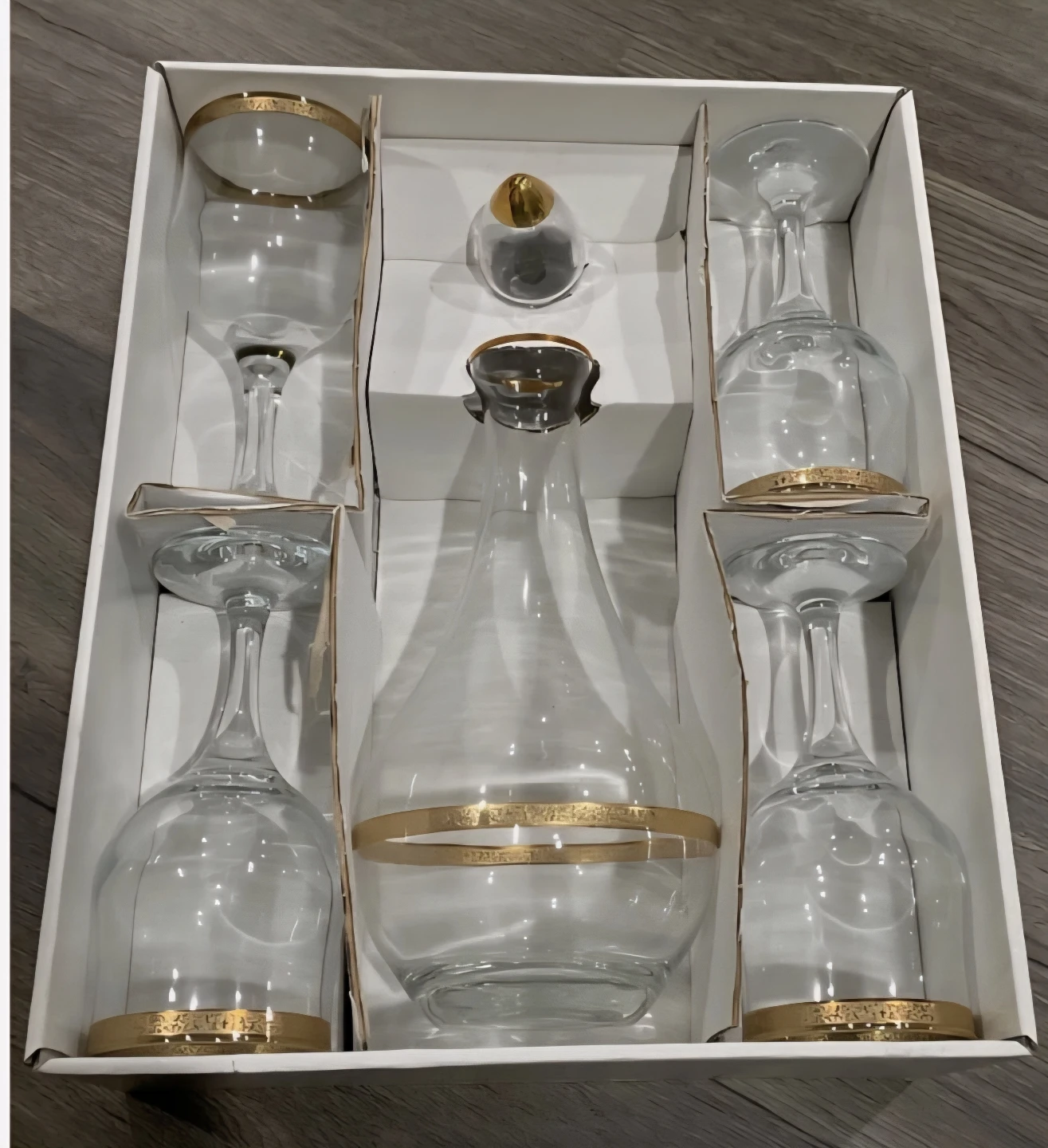 24k Gold wine set - photo 2