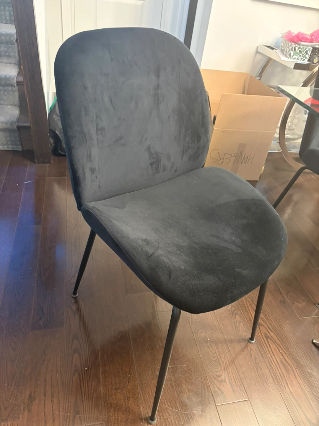 Glass Dining Table with 6 Black Chairs - photo 3