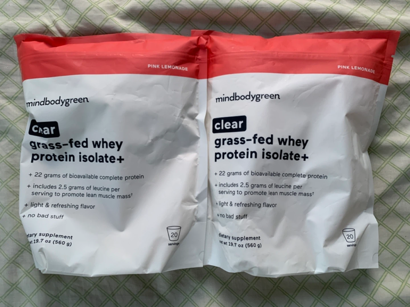 MindBodyGreen Grass Fed Whey Protein Isolate+ Clear 20 Servings