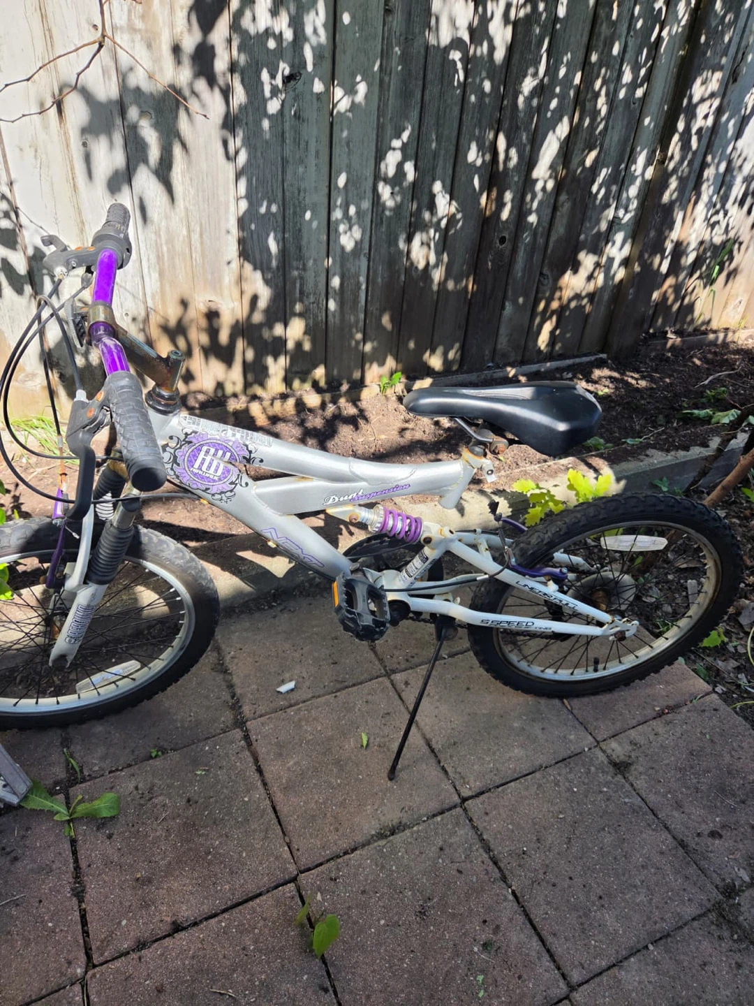 Silver and Purple Kids' Bicycle