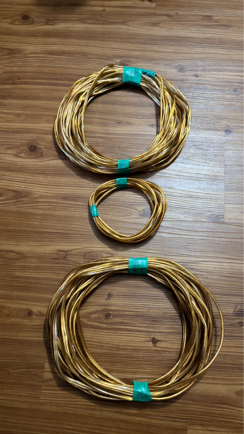 Speaker Wire Bundle. Golden- $ 35. Copper - $ 25
