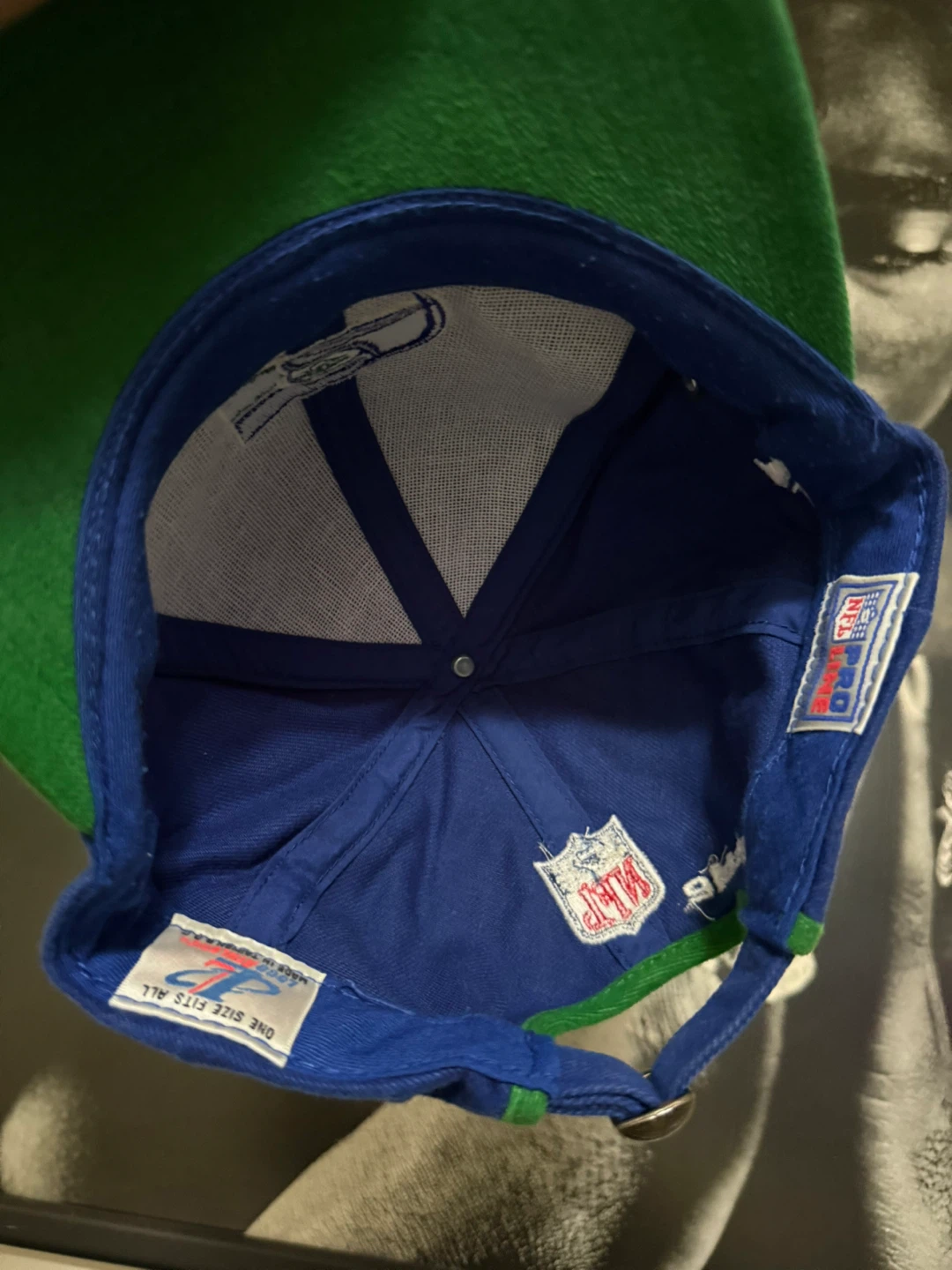Vintage Seattle Seahawks Blue & Green Baseball Cap - photo 3