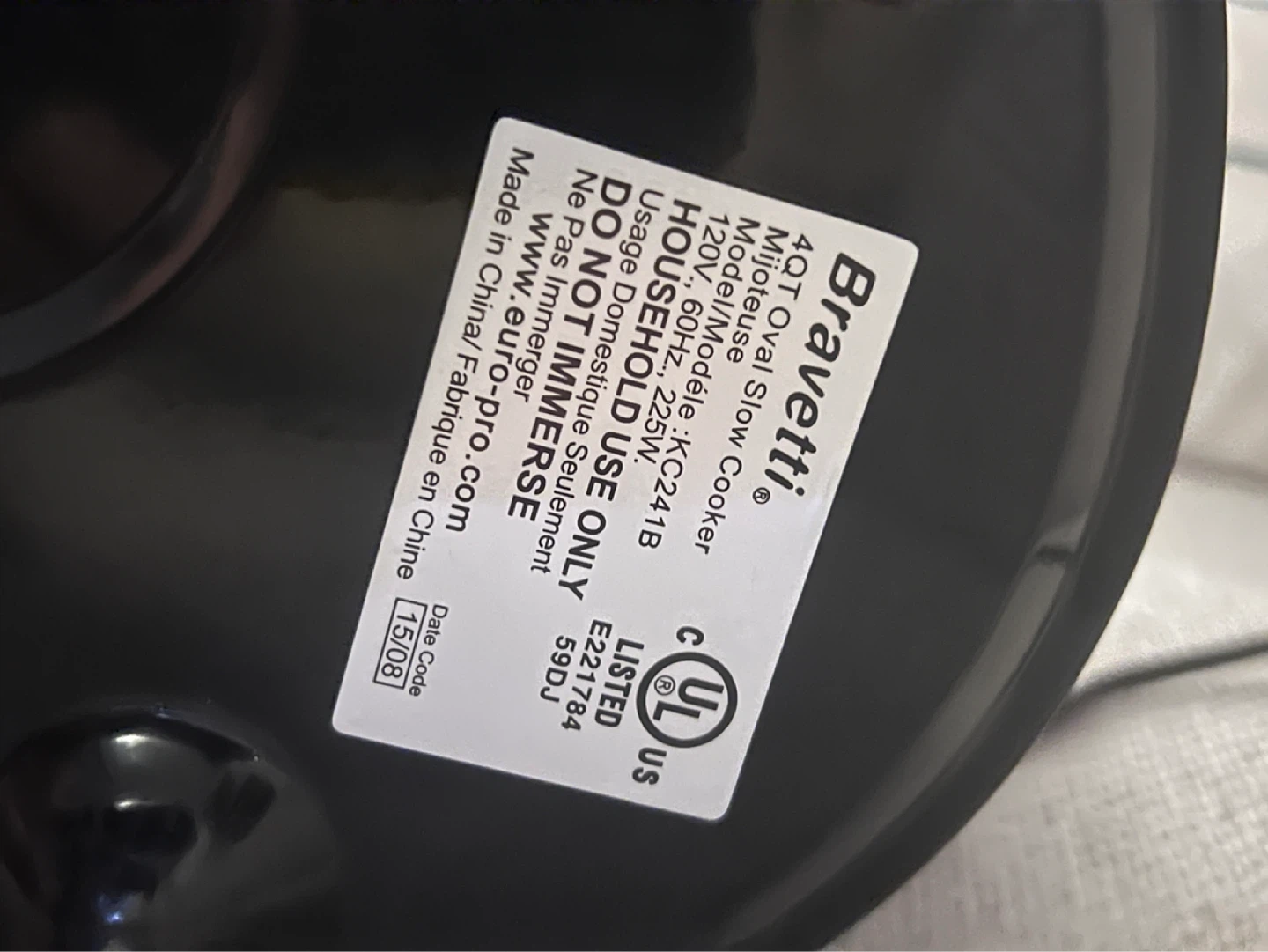 Bravetti 4QT Oval Slow Cooker - photo 2