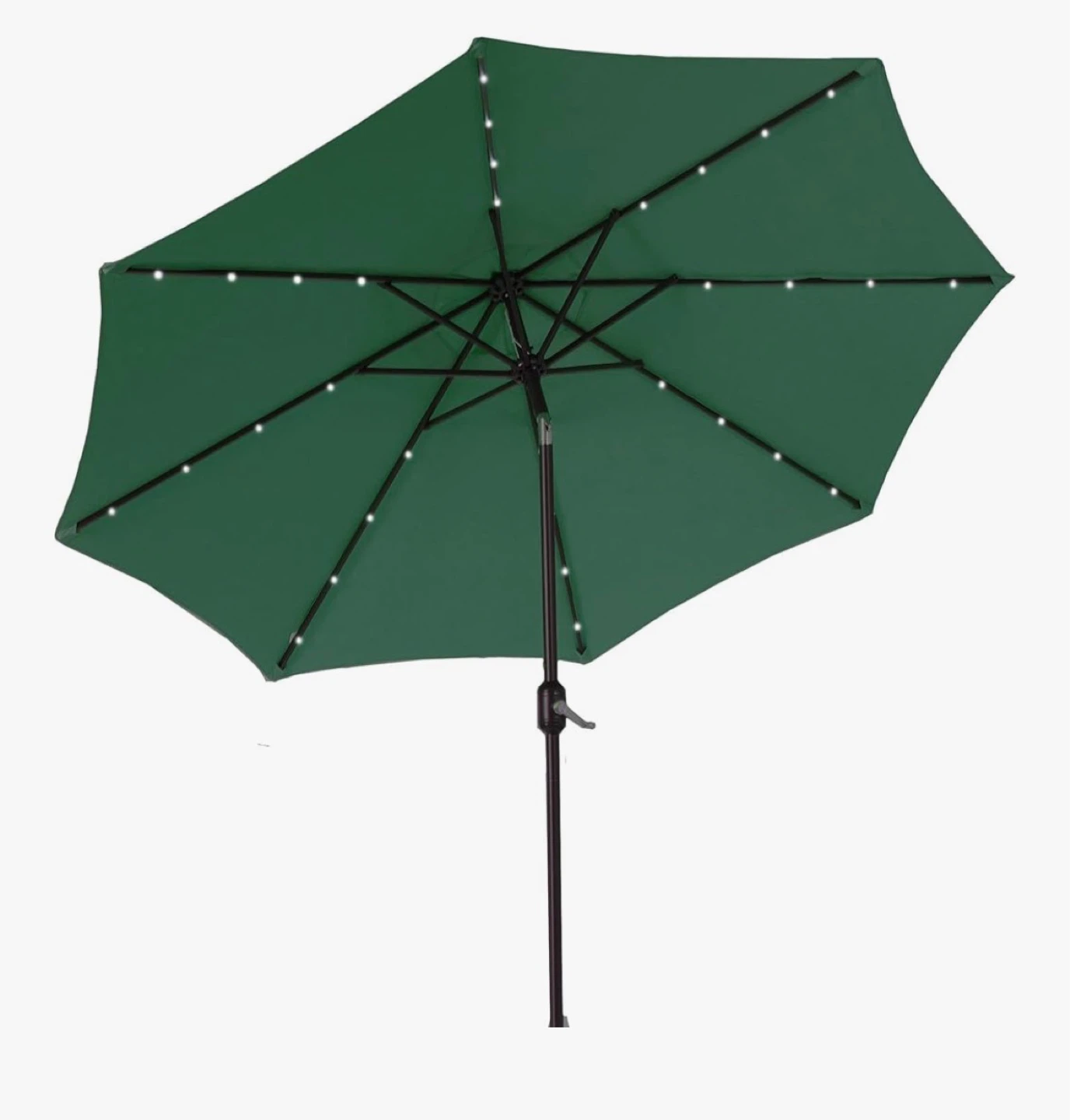 Green Outdoor Patio Umbrella with LED Lights - 8.7ft - photo 2