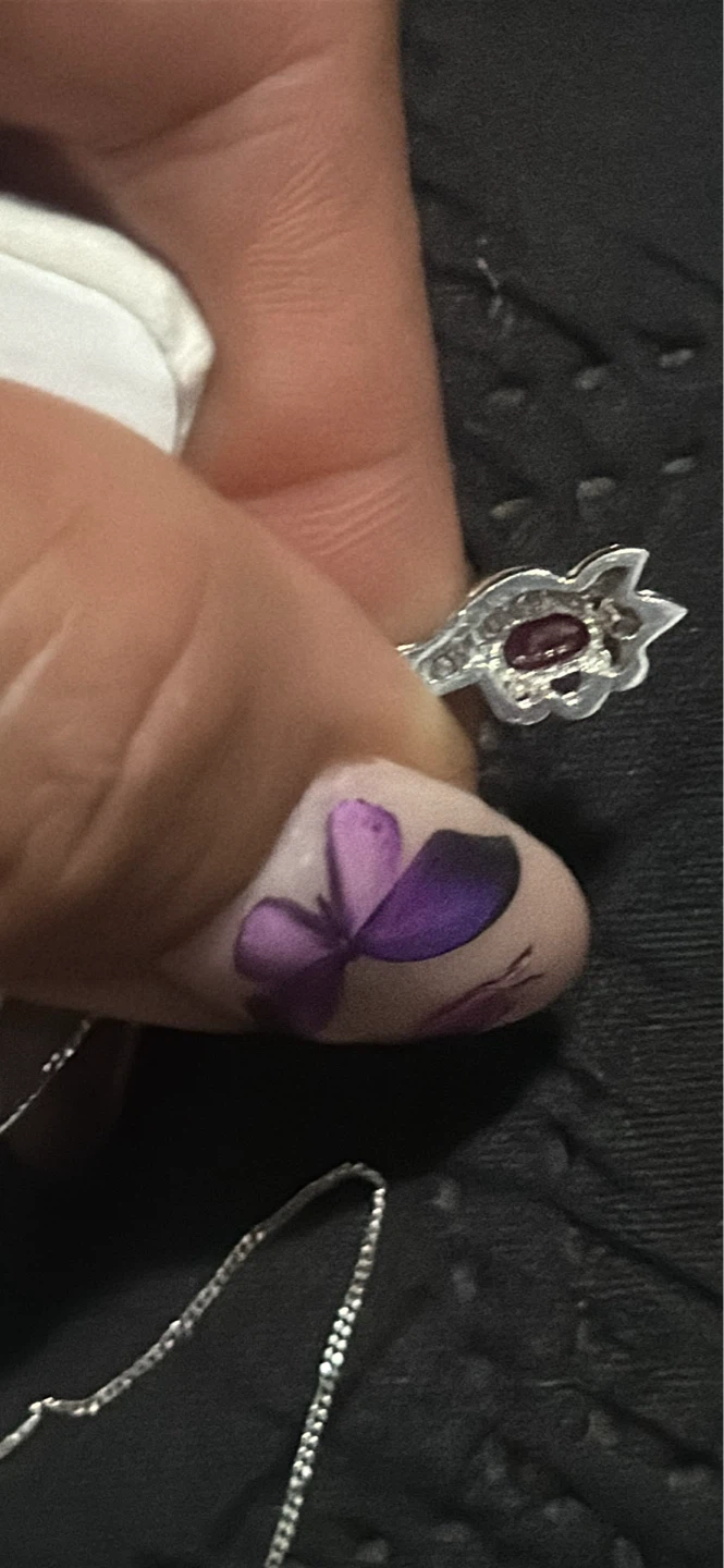 10 kl white gold Ruby Necklace - photo 5
