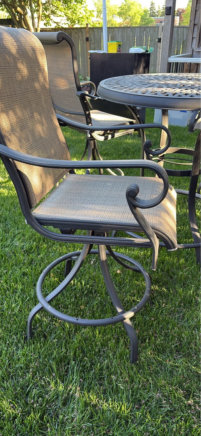 Outdoor Bar Stool Set with Table