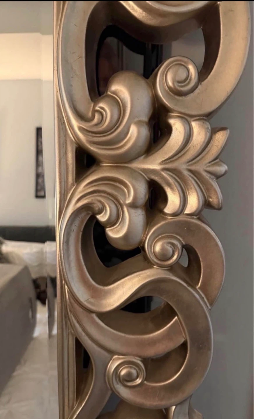 Ornate Silver Floor Mirror - photo 2