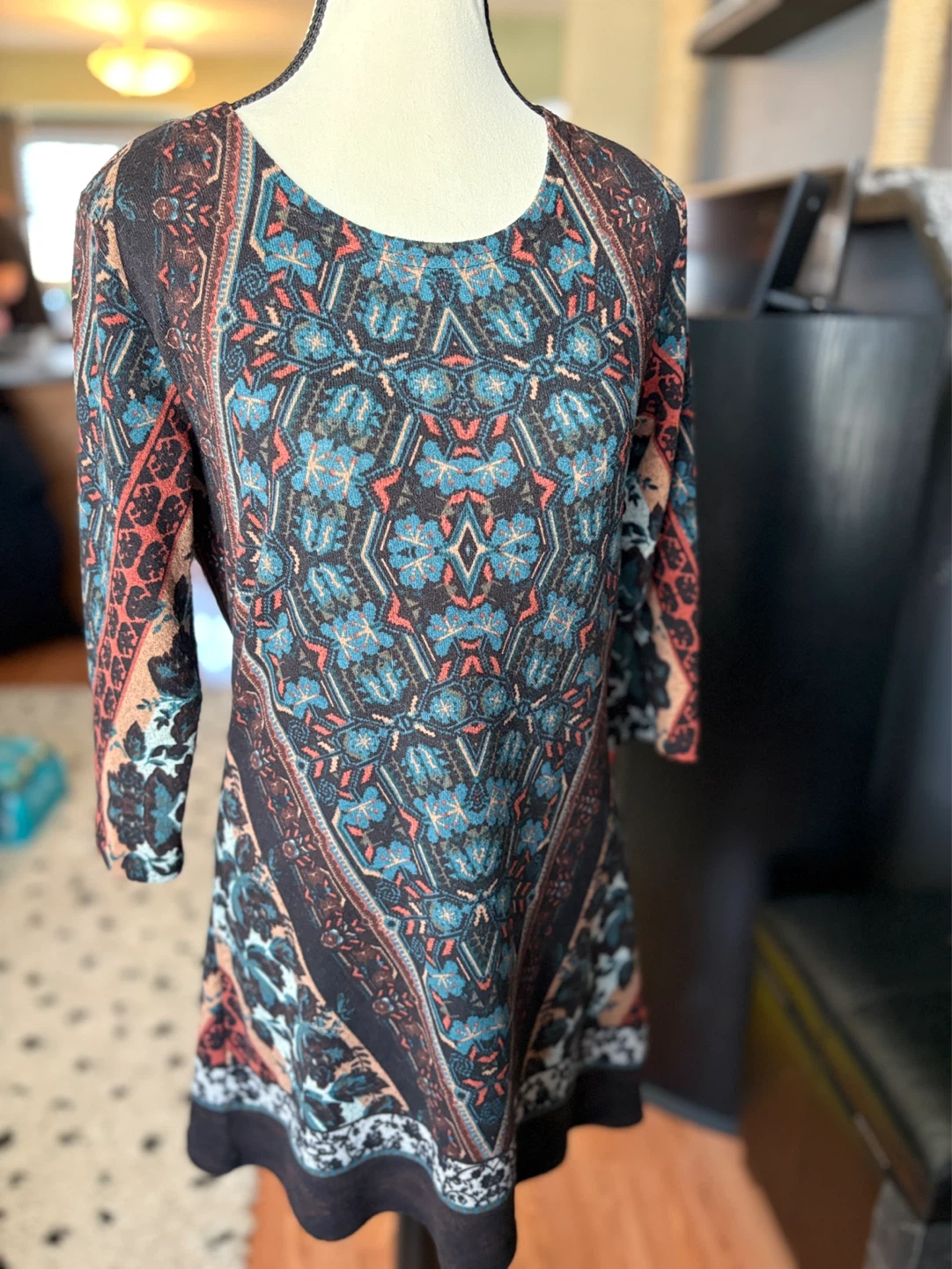 Women's Long Sleeve Tunic Dress - photo 4