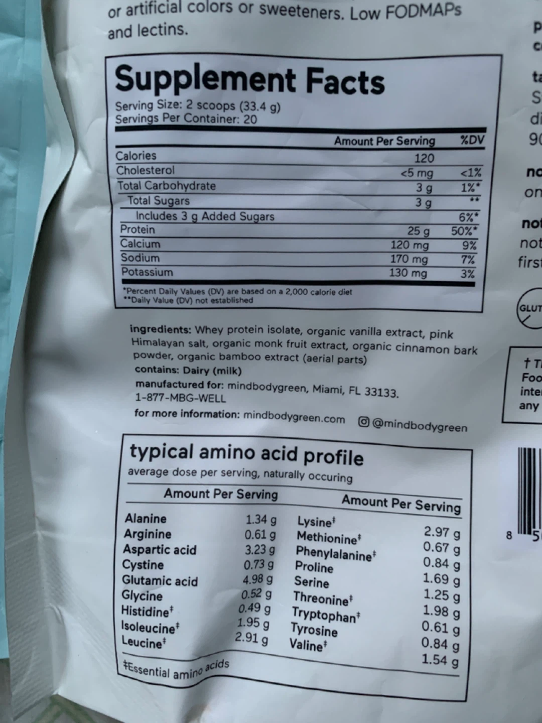 mindbodygreen Creatine With Taurine + Whey Protein Isolate - photo 4