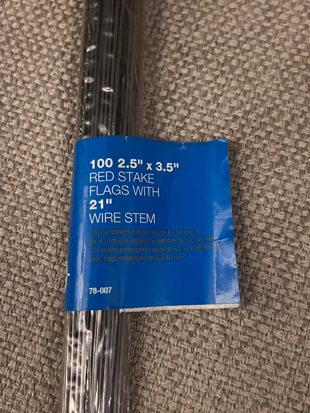 Red Stake Flags with 21" Wire Stem - photo 2