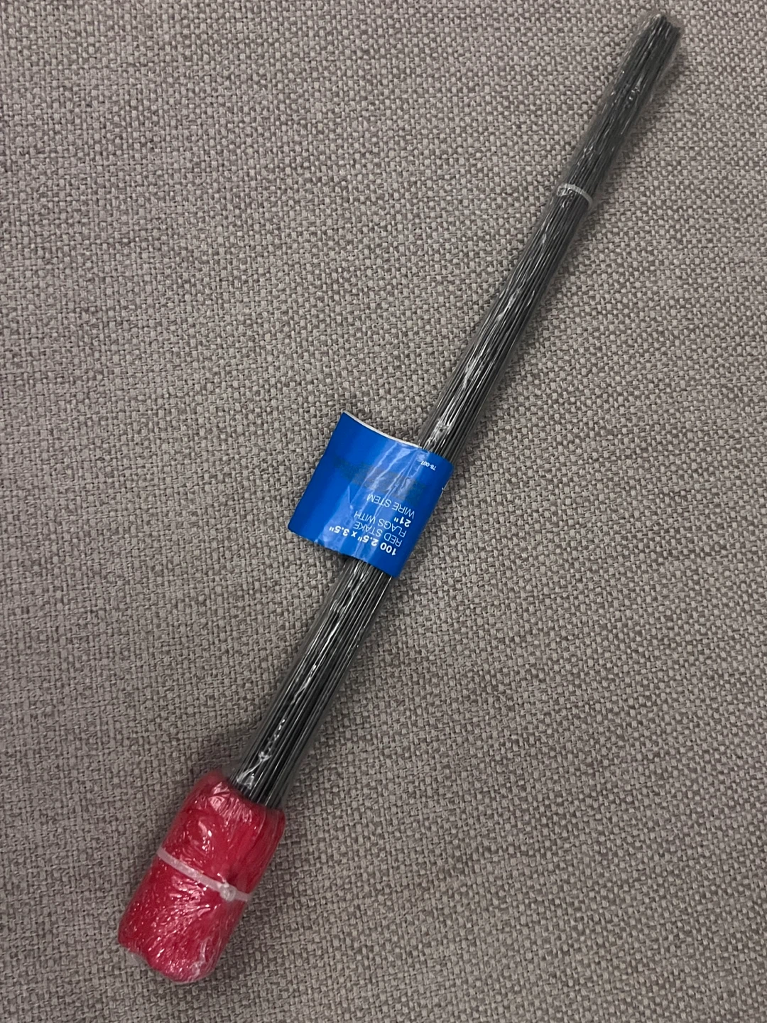 Red Stake Flags with 21" Wire Stem