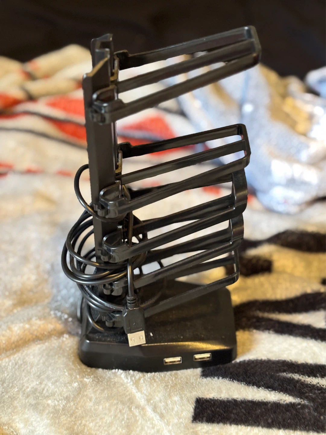 Black Multi-Device Charging Station Dock