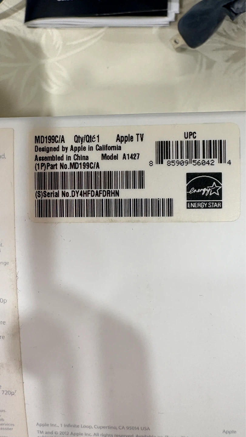 Apple TV HD (4th Gen) Model A1625 - photo 2
