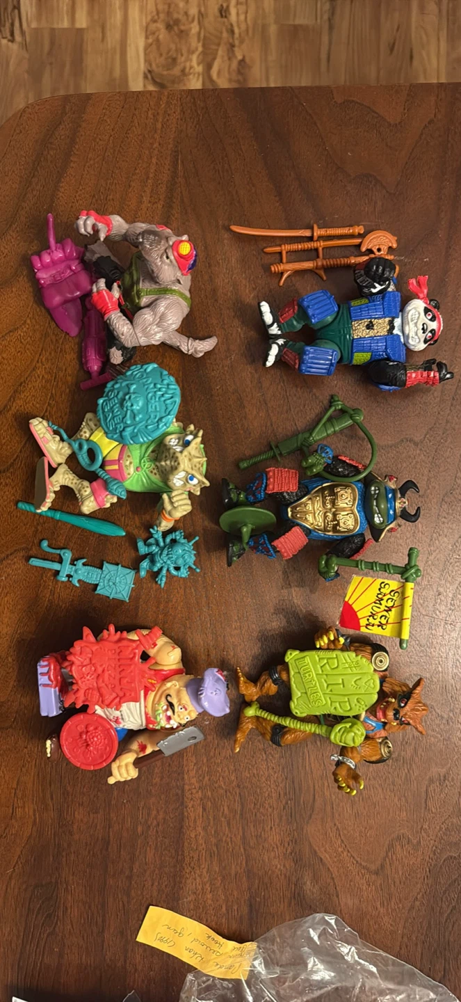 Vintage Teenage Mutant Ninja Turtles Action Figures Lot