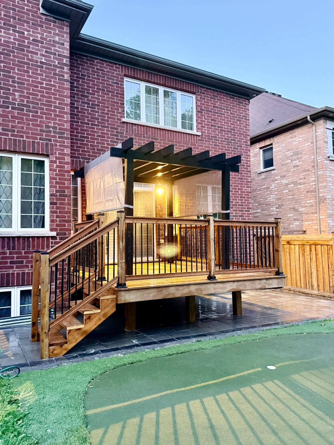 Wooden Deck with Pergola and Gate - photo 2