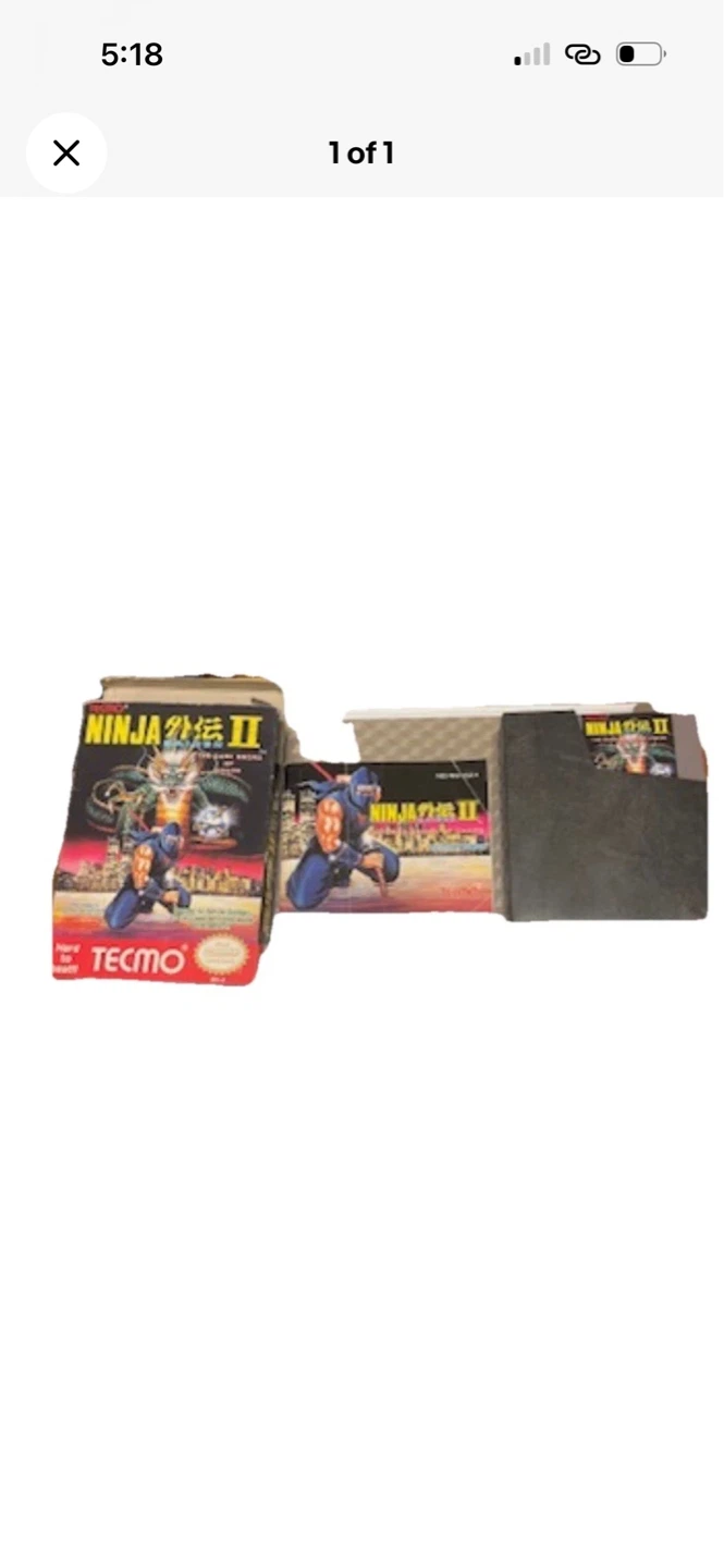 Nintendo NES Ninja Gaiden II: The Dark Sword Of Chaos CIB