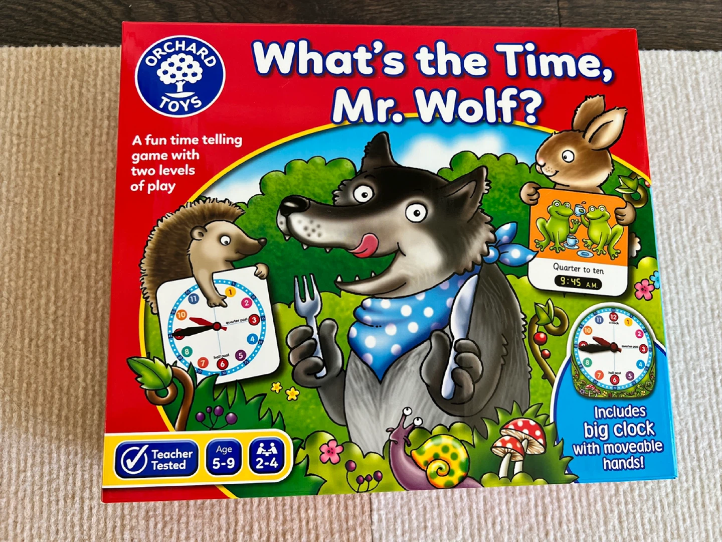 Orchard Toys What's the Time, Mr. Wolf? Board Game for kids