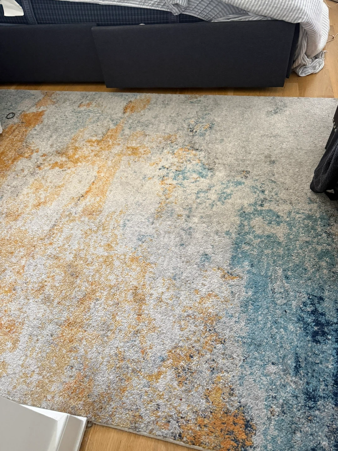 Abstract Area Rug - Blue & Orange