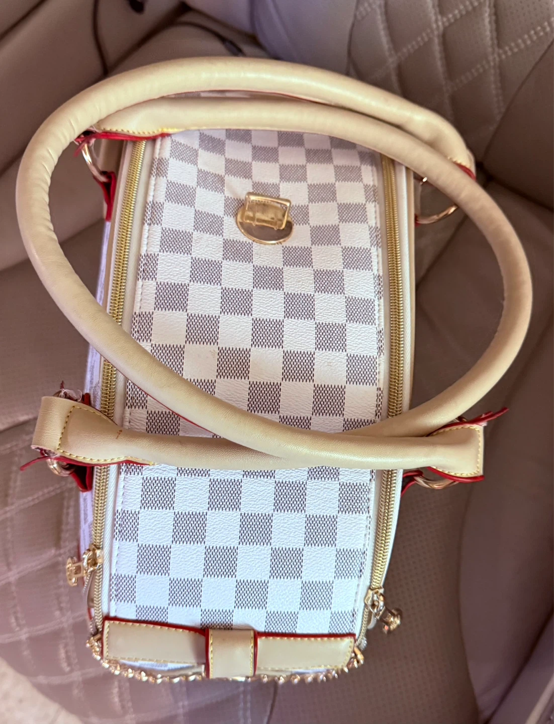 Designer Inspired Pet Carrier Bag