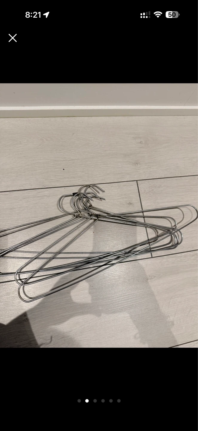 Bundle of Blue and Silver Wire Hangers - photo 5