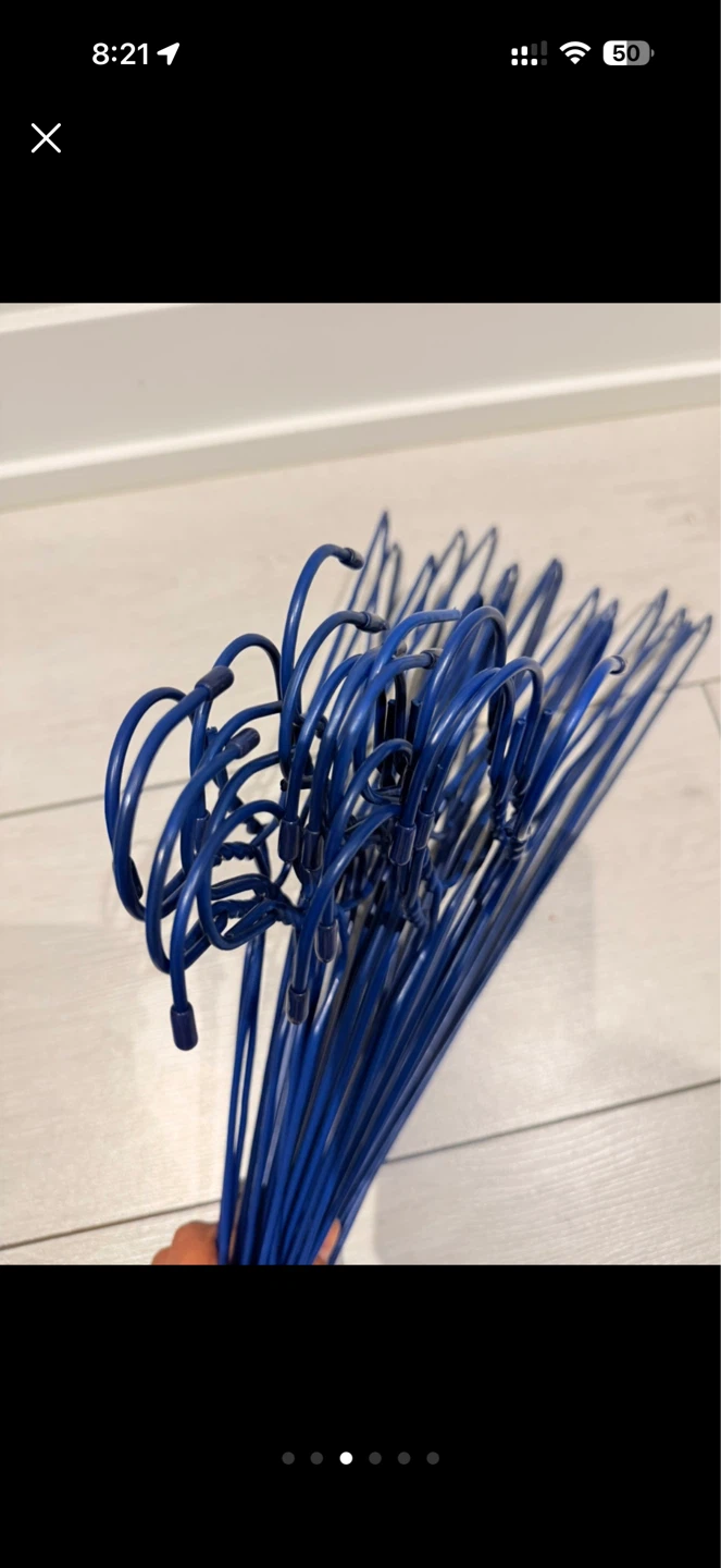 Bundle of Blue and Silver Wire Hangers - photo 4