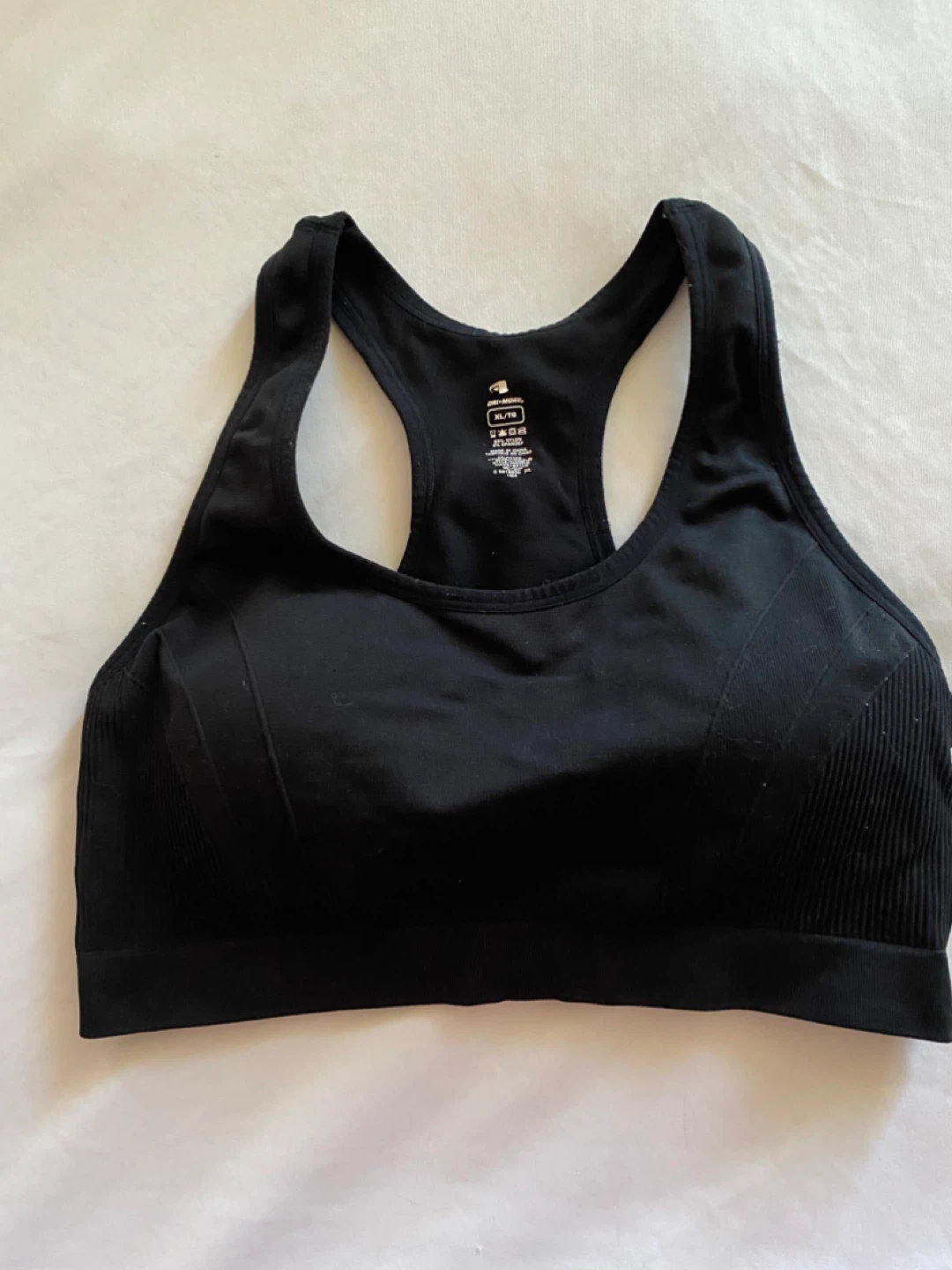 Dri-More Black Sports Bra XL/TG